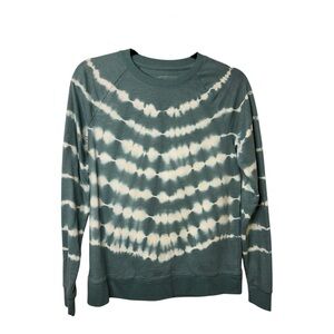 Sonoma Tie‑Dye Sweatshirt Women’s XS — Teal White